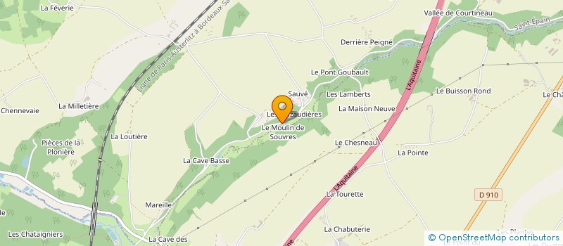 localisation de l'entreprise LE MOULIN DE SOUVRES à SAINTE-MAURE-DE-TOURAINE