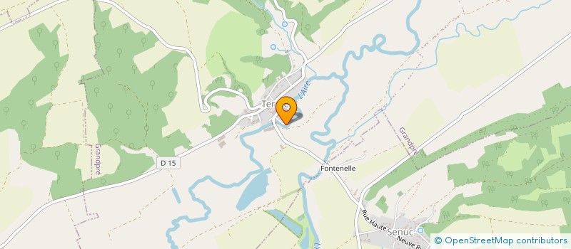 localisation de l'entreprise LE MOULIN DE TERMES  GRANDPRE