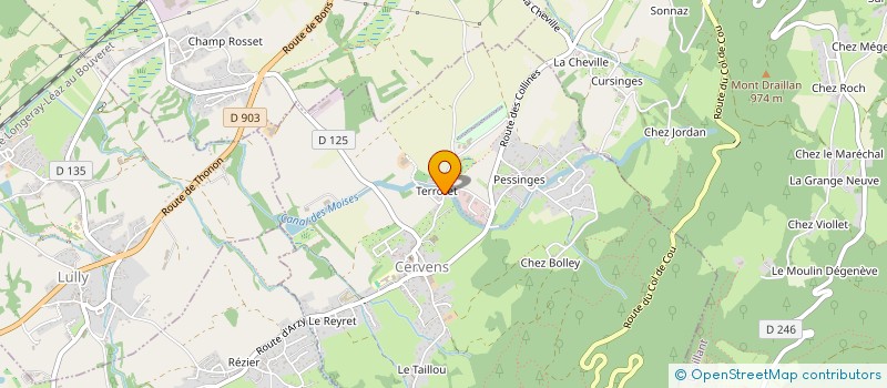 localisation de l'entreprise LE MOULIN DE TERROTET  CERVENS