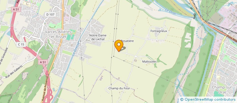 localisation de l'entreprise LE MOULIN DE TULETTE  VARCES-ALLIERES-ET-RISSET