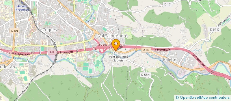 localisation de l'entreprise LE MOULIN DES 3 SAUTETS à AIX-EN-PROVENCE