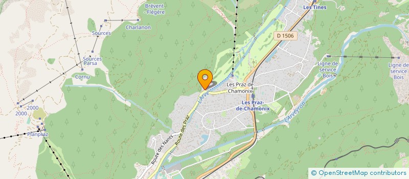 localisation de l'entreprise LE MOULIN DES ARTISTES  CHAMONIX-MONT-BLANC