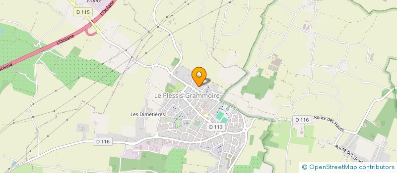 localisation de l'entreprise LE MOULIN DES LANDES  LE PLESSIS-GRAMMOIRE