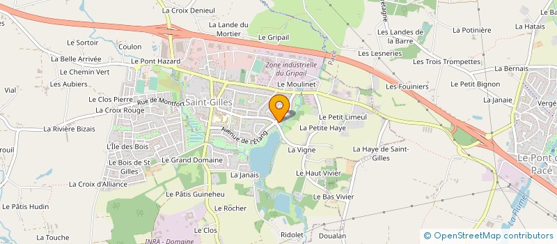 localisation de l'entreprise LE MOULIN DES POREES  SAINT-GILLES