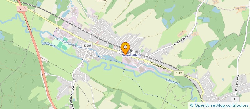 localisation de l'entreprise LE MOULIN DES PRES à GRANDVILLARS