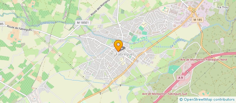 localisation de l'entreprise LE MOULIN DES PRUNIERS  FABREGUES