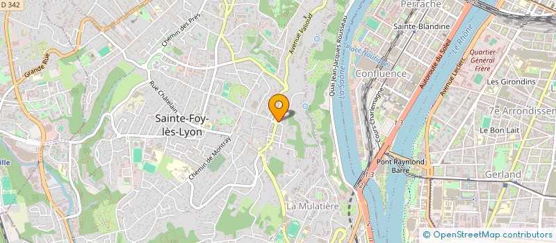 localisation de l'entreprise LE MOULIN DES TROENES  SAINTE FOY LES LYON