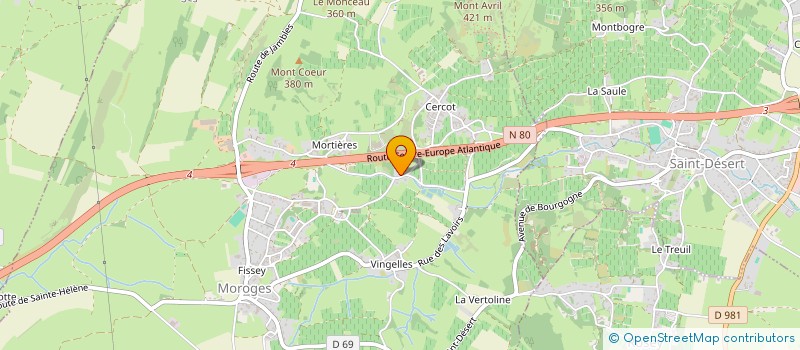 localisation de l'entreprise LE MOULIN DES VIGNES  MOROGES