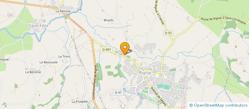 localisation de l'entreprise LE MOULIN DU BOUSQUET  RIGNAC