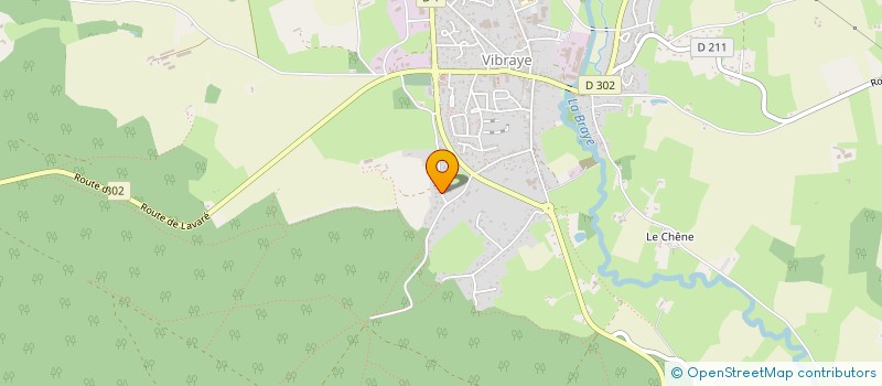 localisation de l'entreprise LE MOULIN DU CHENE  VIBRAYE