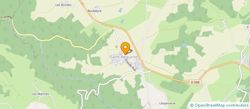 localisation de l'entreprise LE MOULIN FEERIQUE à SAINT-BEAUZIRE