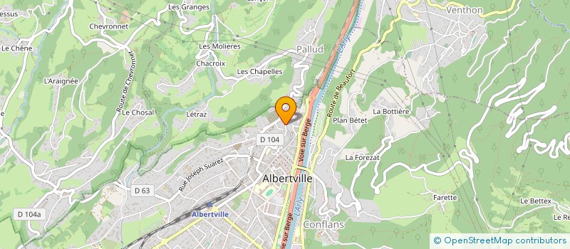 localisation de l'entreprise LE MOULIN II  ALBERTVILLE