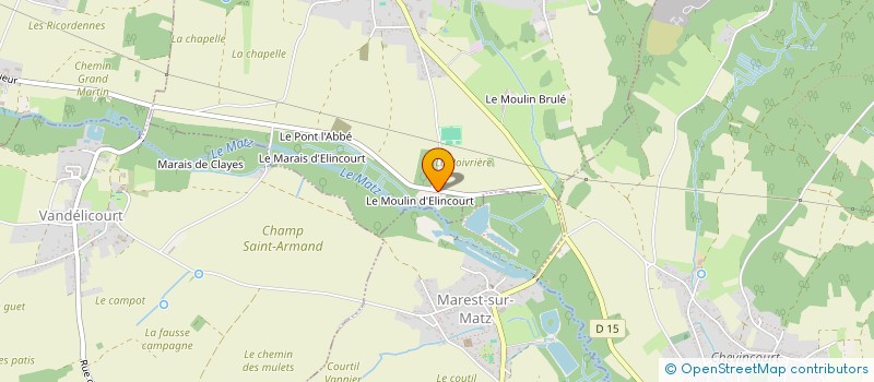 localisation de l'entreprise LE MOULIN PETITS CLAUD  ELINCOURT-SAINTE-MARGUERITE