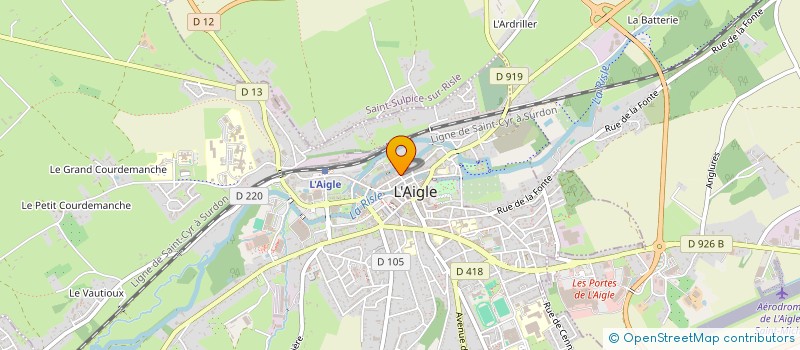 localisation de l'entreprise LE MOULIN ROSE à L'AIGLE
