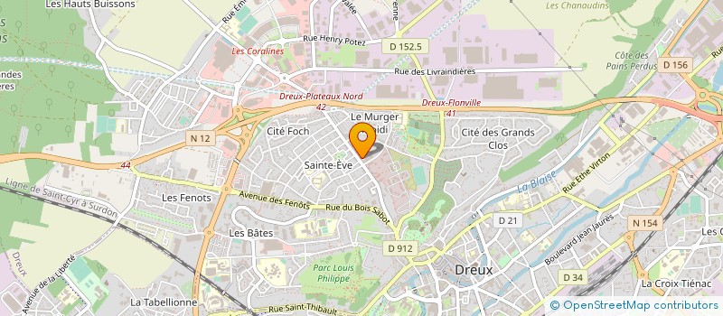 localisation de l'entreprise LE MOULIN ROUGE à DREUX