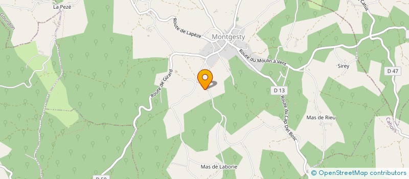 localisation de l'entreprise LE MOULIN ROUGE D HENCOLI  MONTGESTY