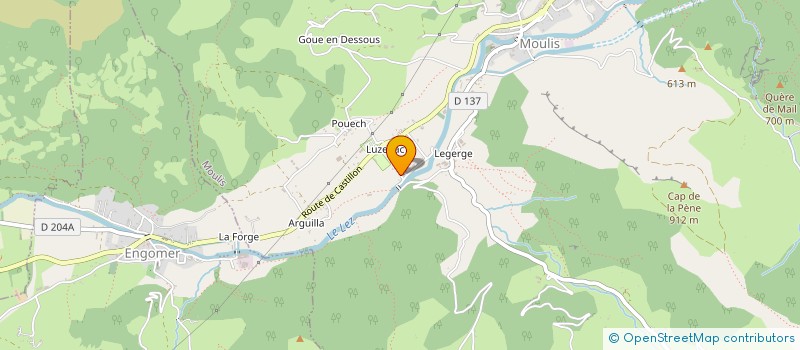 localisation de l'entreprise LE MOULIS à MOULIS