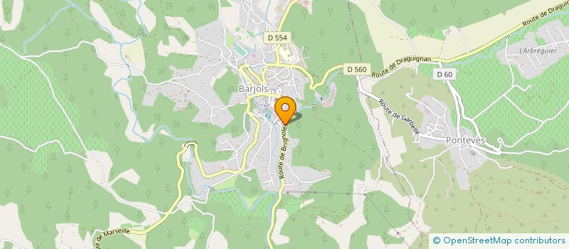 localisation de l'entreprise LE MOULON à BARJOLS
