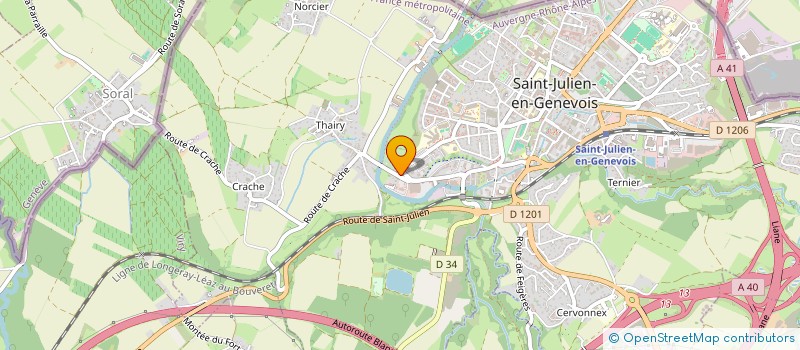 localisation de l'entreprise LE MOUSQUETAIRE  SAINT-JULIEN-EN-GENEVOIS