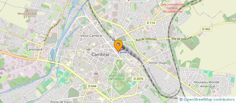 localisation de l'entreprise LE MOUTON BLANC à CAMBRAI