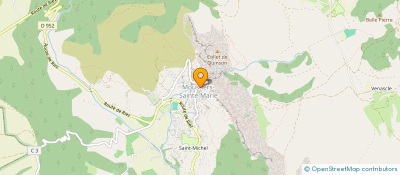 localisation de l'entreprise LE MOUTON NOIR MOUSTIERS SAINTE MARIE  MOUSTIERS-SAINTE-MARIE