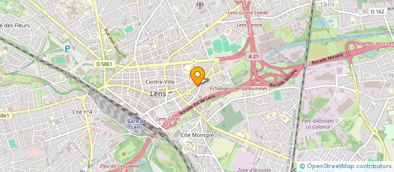 localisation de l'entreprise LE MOUTON SAUVAGE  LENS