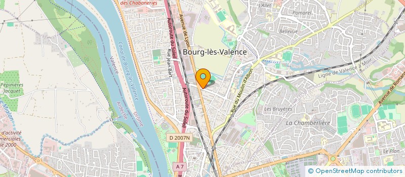 localisation de l'entreprise LE MUR BLEU à BOURG-LES-VALENCE
