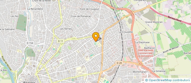 localisation de l'entreprise LE MUR DU MILIEU à BEZIERS