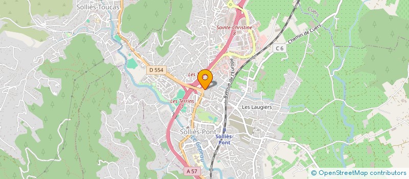 localisation de l'entreprise LE MURIEL à SOLLIES-PONT