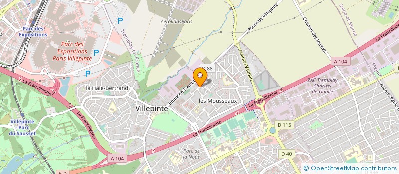 localisation de l'entreprise LE MYM à VILLEPINTE