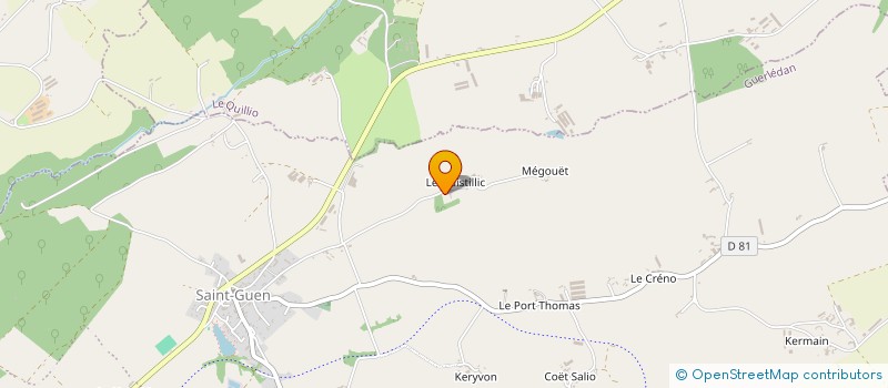 localisation de l'entreprise LE MYSTERE DU QUISTILLIC A SAINT-GUEN  GUERLEDAN