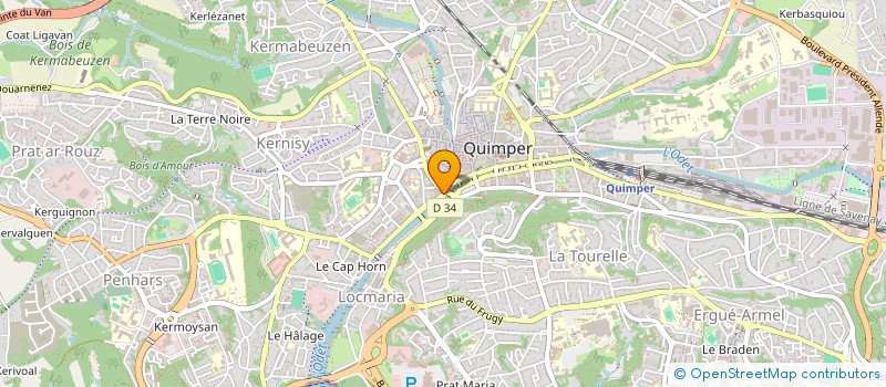 localisation de l'entreprise LE NAIADE  QUIMPER