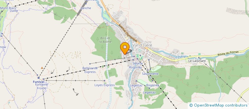 localisation de l'entreprise LE NAIN DES NEIGES  VAL-D ISERE