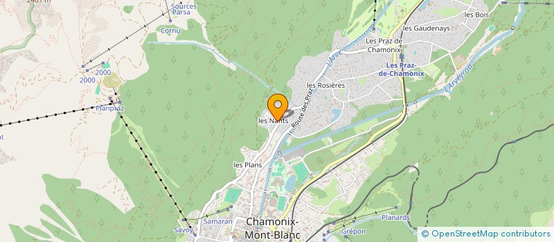 localisation de l'entreprise LE NAIN JAUNE à CHAMONIX-MONT-BLANC