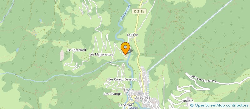 localisation de l'entreprise LE NANT DE LA FRASSE  BEAUFORT