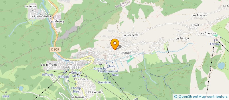 localisation de l'entreprise LE NANT SOLEIL à LA CLUSAZ