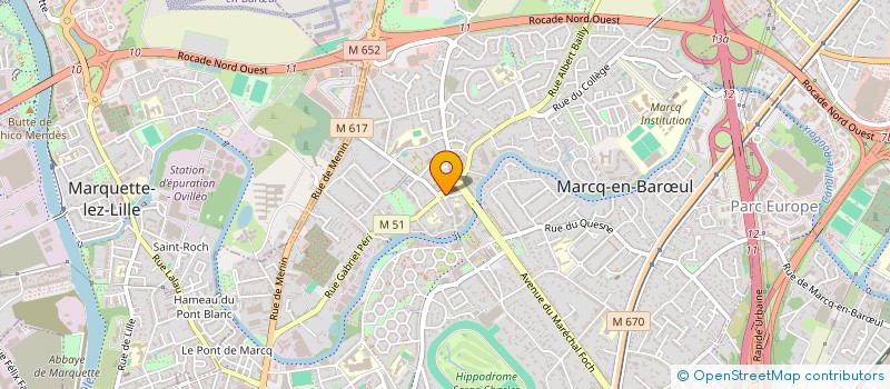 localisation de l'entreprise LE NAUTIC à MARCQ-EN-BARŒUL