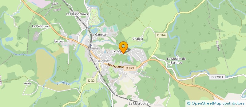localisation de l'entreprise LE NEGOCIANT FORESTIER à BUGEAT