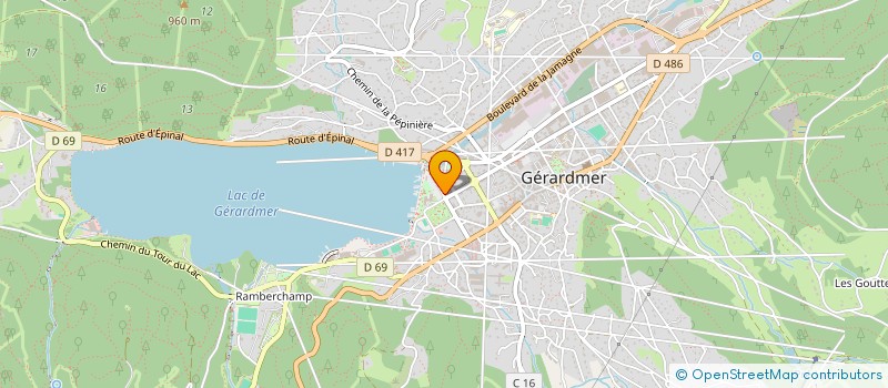 localisation de l'entreprise LE NEPTUNE à GERARDMER