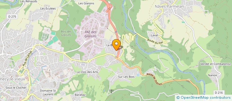 localisation de l'entreprise LE NEW CLUB MJAB à ANNECY
