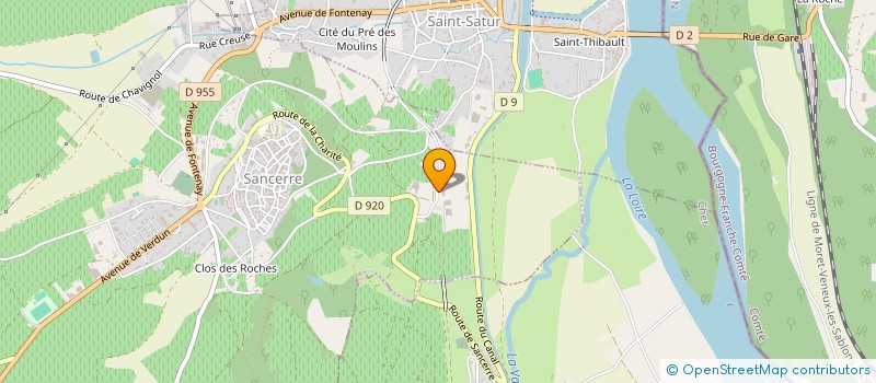 localisation de l'entreprise LE NEW REMPART CLUB à SANCERRE