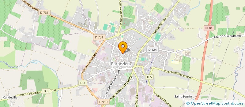 localisation de l'entreprise LE NID  BARBEZIEUX-SAINT-HILAIRE