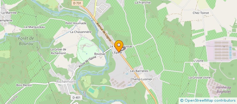 localisation de l'entreprise LE NID CHARENTAIS  VAL-DE-COGNAC