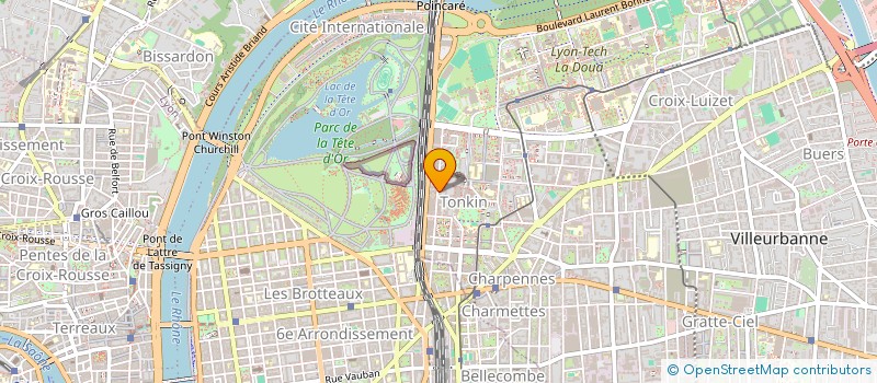 localisation de l'entreprise LE NID D'AIGLE  VILLEURBANNE