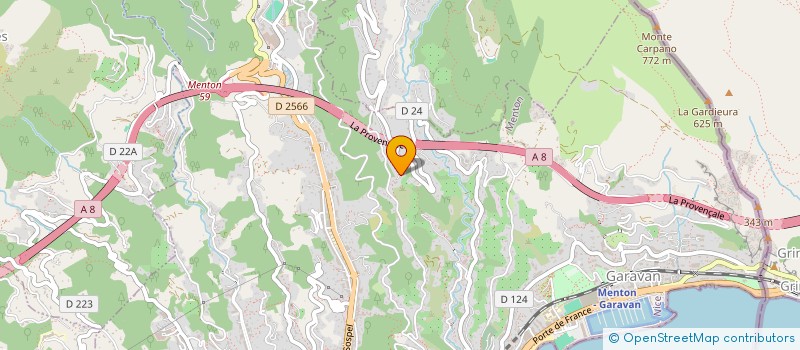 localisation de l'entreprise LE NID D'AIGLE à MENTON