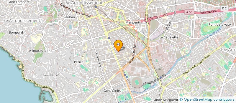 localisation de l'entreprise LE NID D'AIGLE à MARSEILLE