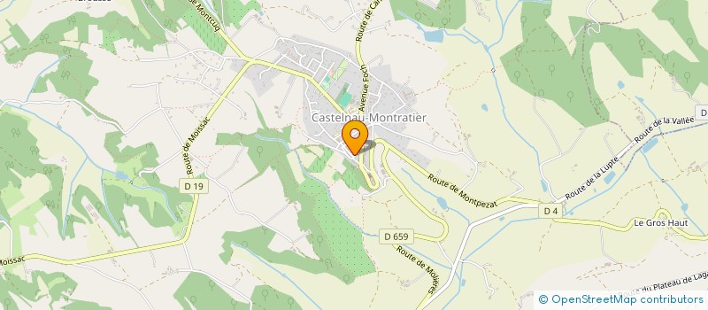 localisation de l'entreprise LE NID D'HIRONDELLE  CASTELNAU-MONTRATIER