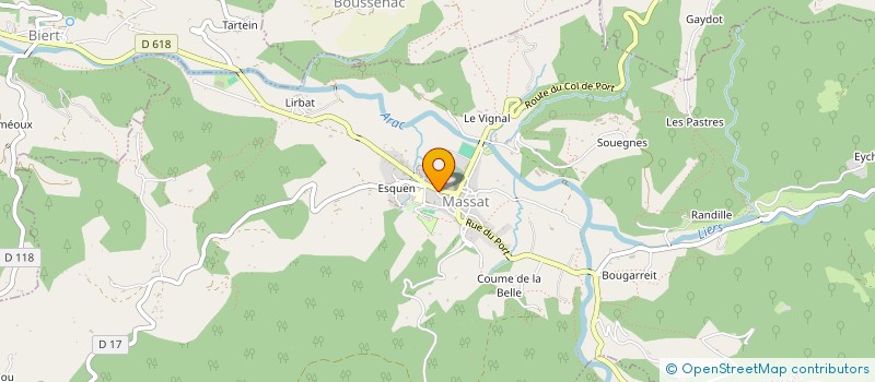 localisation de l'entreprise LE NID DES FAMILLES à MASSAT