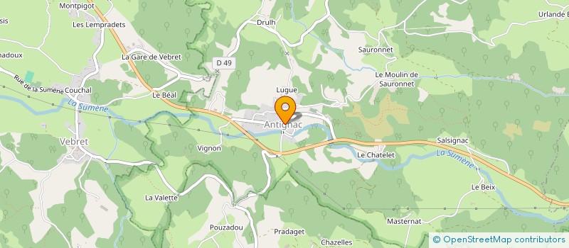localisation de l'entreprise LE NID NATURE à ANTIGNAC