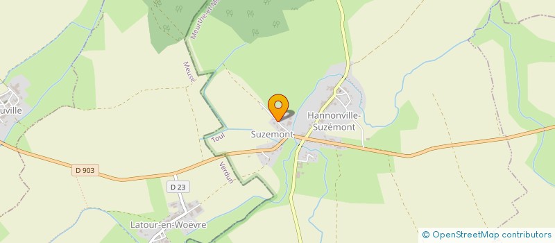 localisation de l'entreprise LE NIDOUX  HANNONVILLE-SUZEMONT